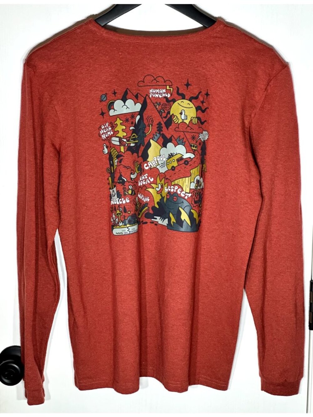 Patagonia Women's Medium How to Slide Responsibili-Tee Long Sleeve Burl Red -NWT